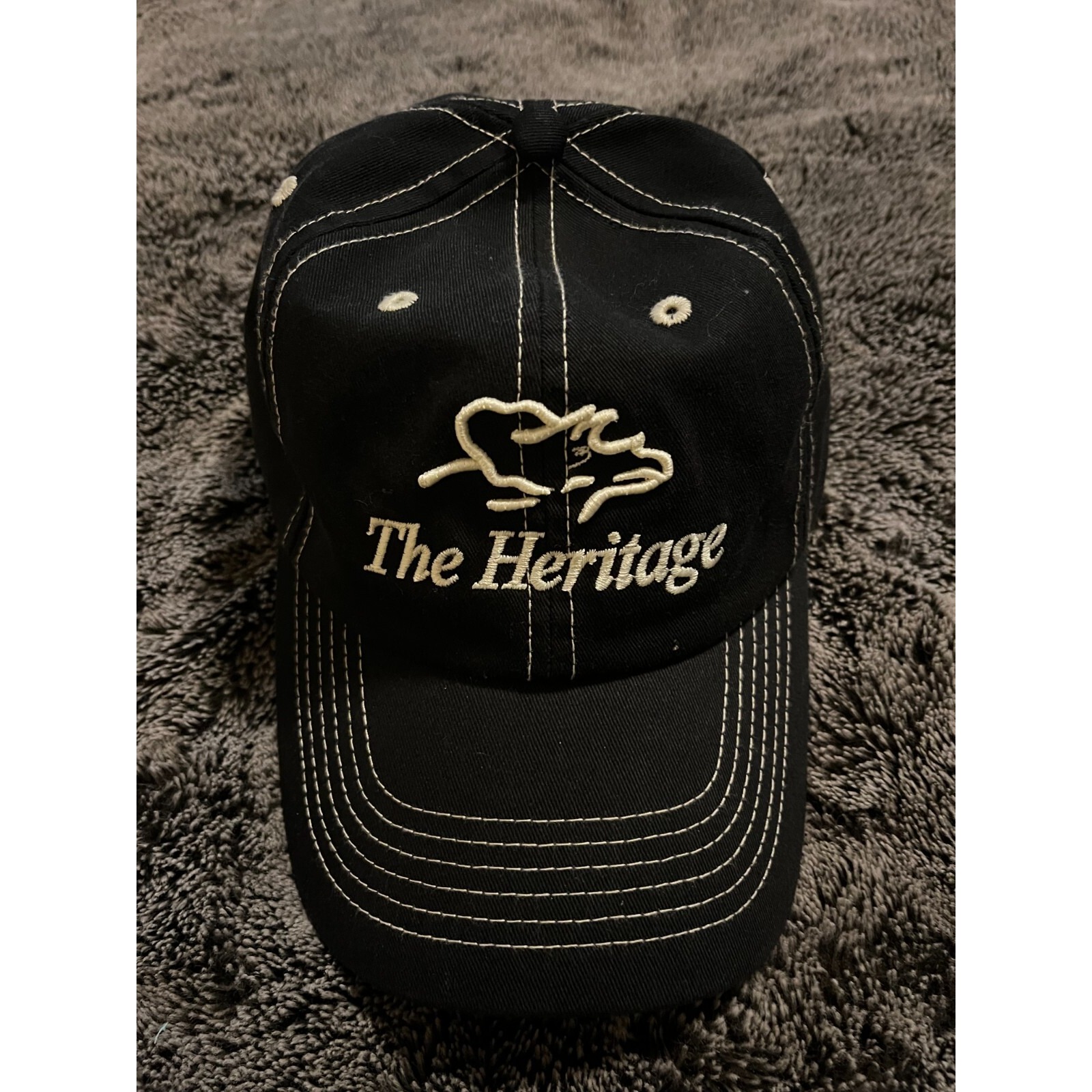 Vintage The Heritage Golf Course At Westmoor Flexfit Golf Hat Cap Black
